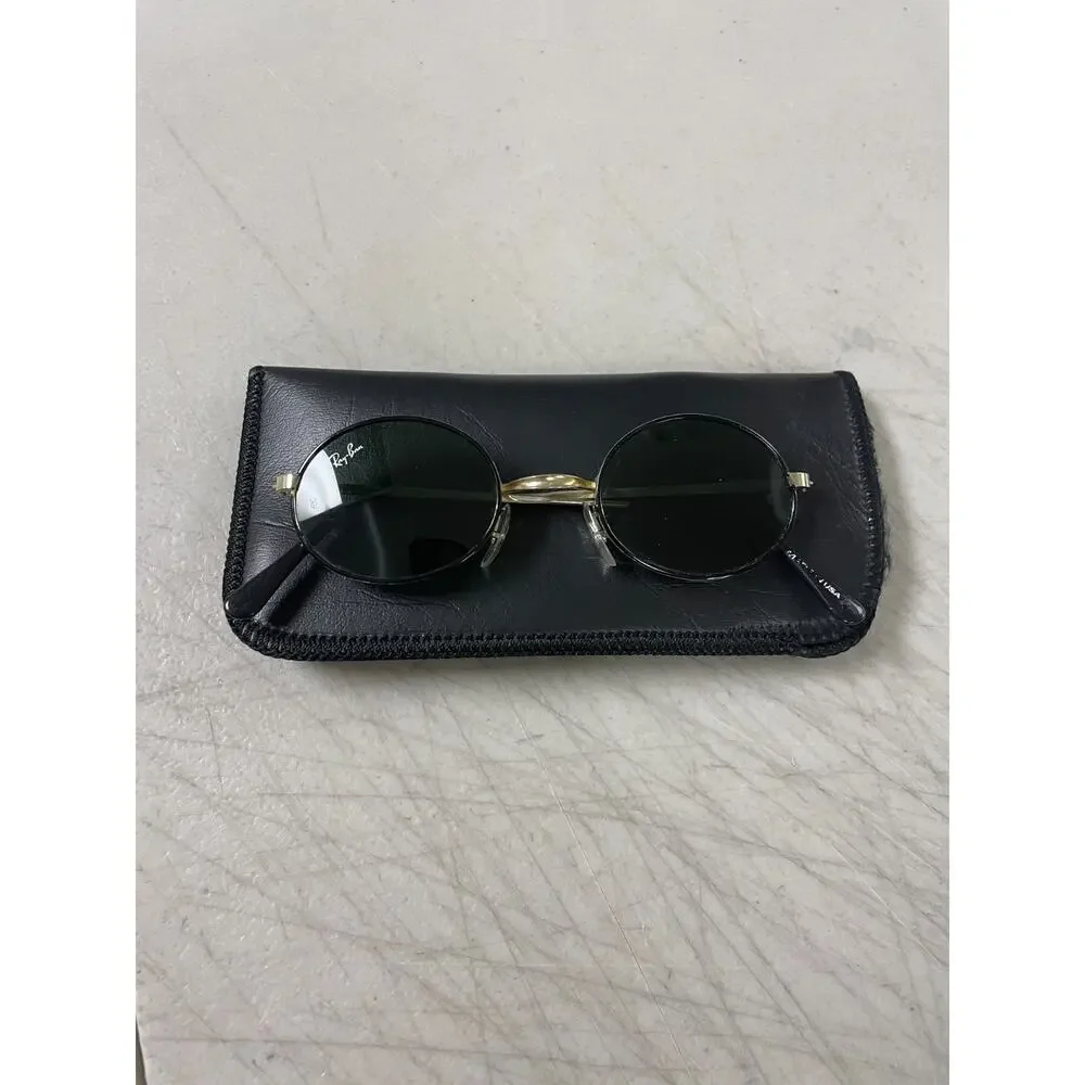 Vintage Ray Ban B&L Bolhrom Oval Sunglasses Gold Frame Mens